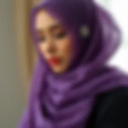 Elegant draping of opaque chiffon hijabs showcasing their flowy texture