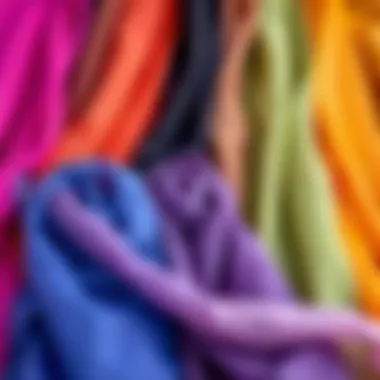 Vibrant Palette of Opaque Chiffon A collection of vibrant opaque chiffon hijabs in various colors