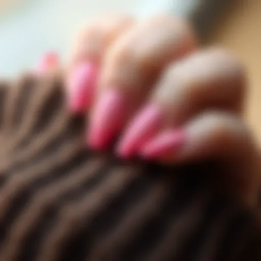 Elegant gradient of pink shades