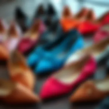 Elegant collection of pointed toe flats in various colors