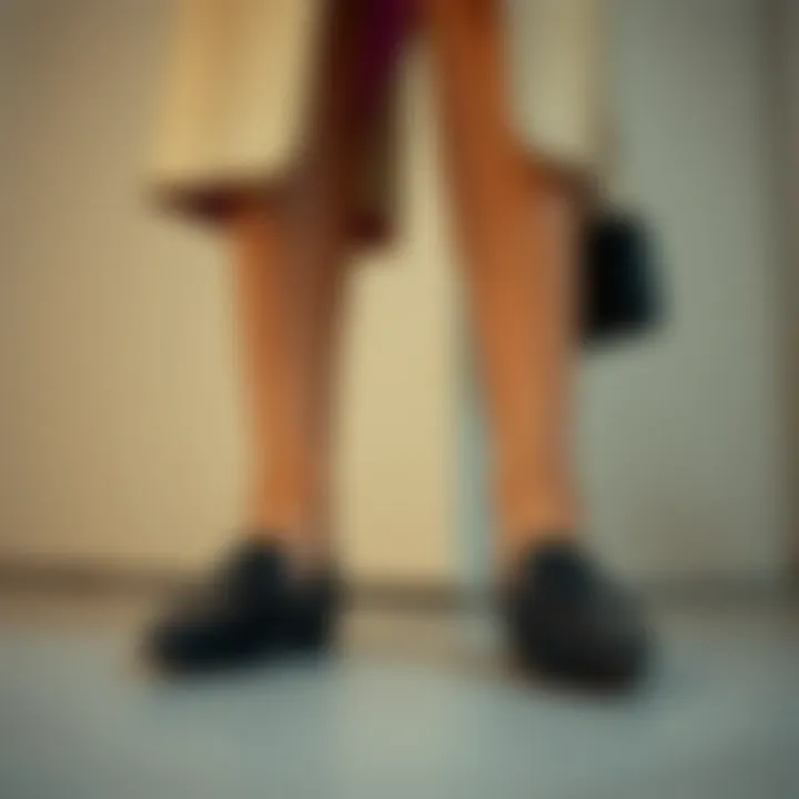 Fashionable outfit paired with pointed toe flats