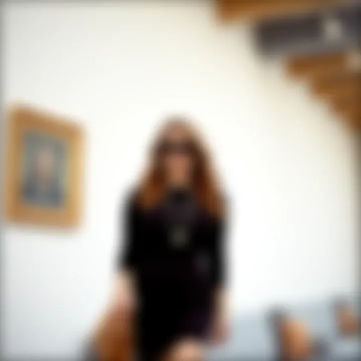 Stylish accessories complementing a black dress