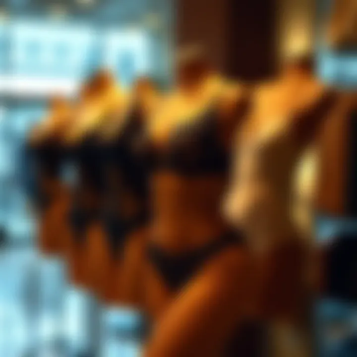 Stylish hip and butt shapers displayed elegantly