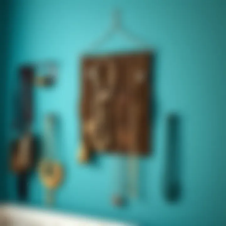 A stylish wall-mounted jewelry display