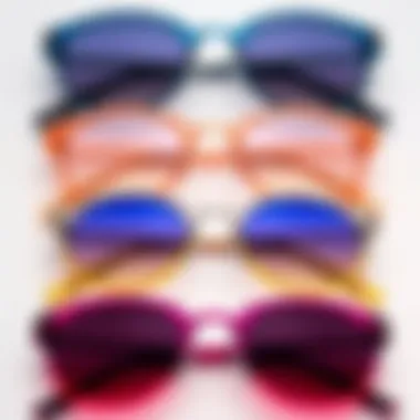 A selection of ombre frame glasses in various colors