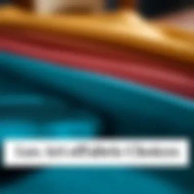 Close-up of luxurious fabric swatches