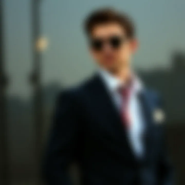 Stylish individual confidently wearing a custom suit