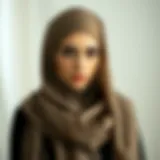 Elegant draping of a lightweight scarf