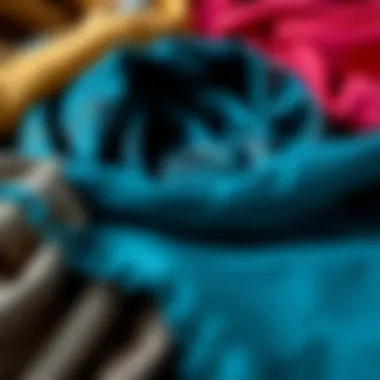 A variety of luxurious scarf materials