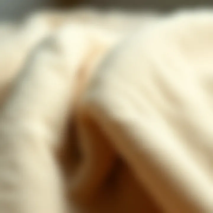 Close-up of the fabric texture of a wearable blanket