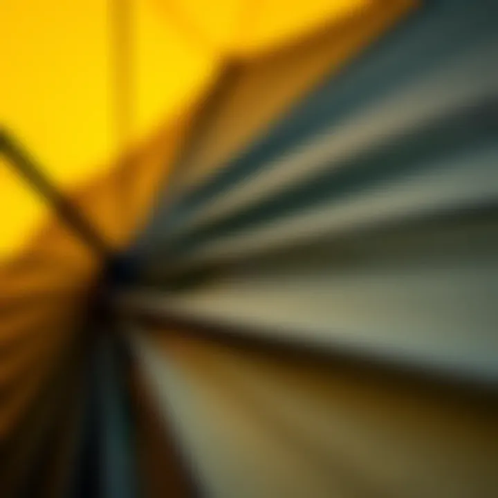 A close-up of high-quality materials used in pocket umbrellas, emphasizing durability