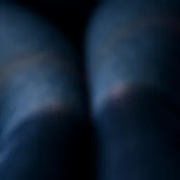 A close-up of textured fabric resembling high-quality leggings.