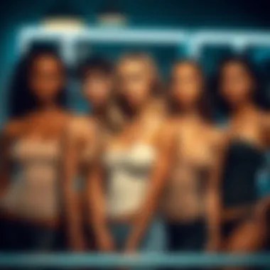 Variety of upper arm shapewear styles on display