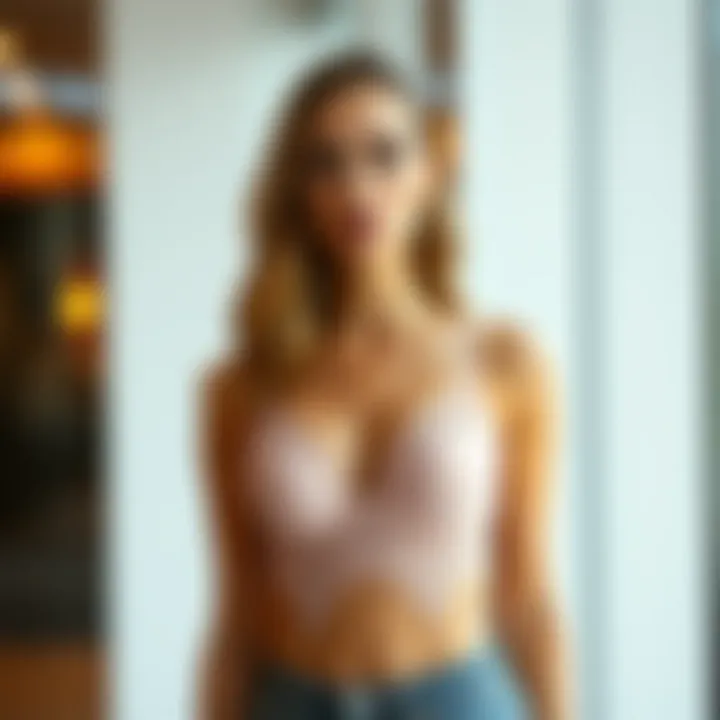 Styling options with wirefree front closure bras in modern fashion.