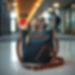 A stylish crossbody bag featuring a detachable coin purse, showcasing its elegant design.