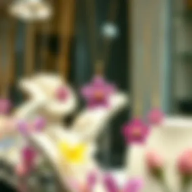 Symbolic representation of birth flowers in a jewelry display