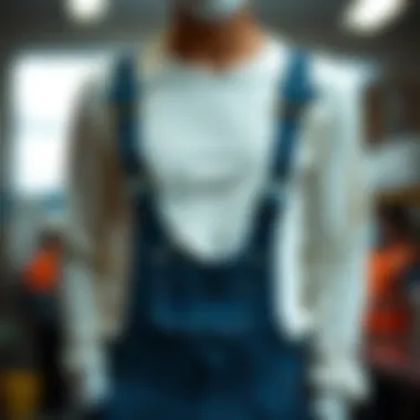 Functional Design Elements of Slim Fit Bib Overalls Functional design elements of slim fit bib overalls