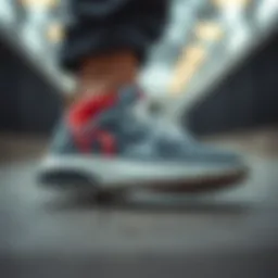 A modern streetwear running shoe showcasing a blend of style and performance.