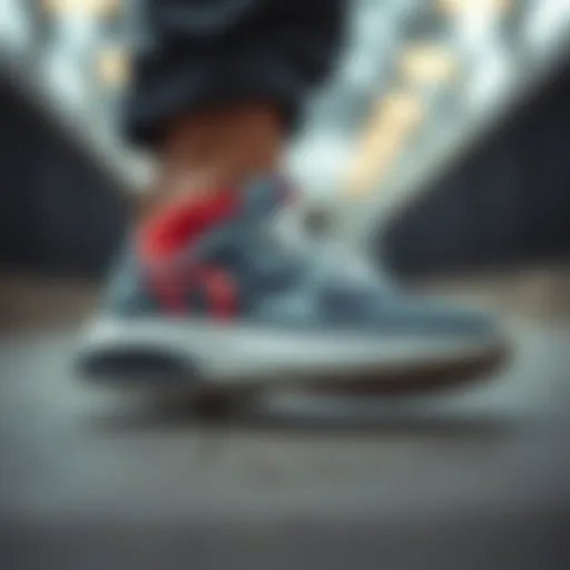 A modern streetwear running shoe showcasing a blend of style and performance.