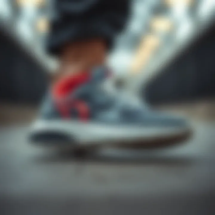 A modern streetwear running shoe showcasing a blend of style and performance.