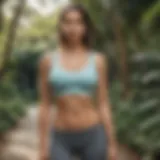 A stylish yoga tank bra showcased in a serene outdoor setting, symbolizing the blend of fashion and functionality.