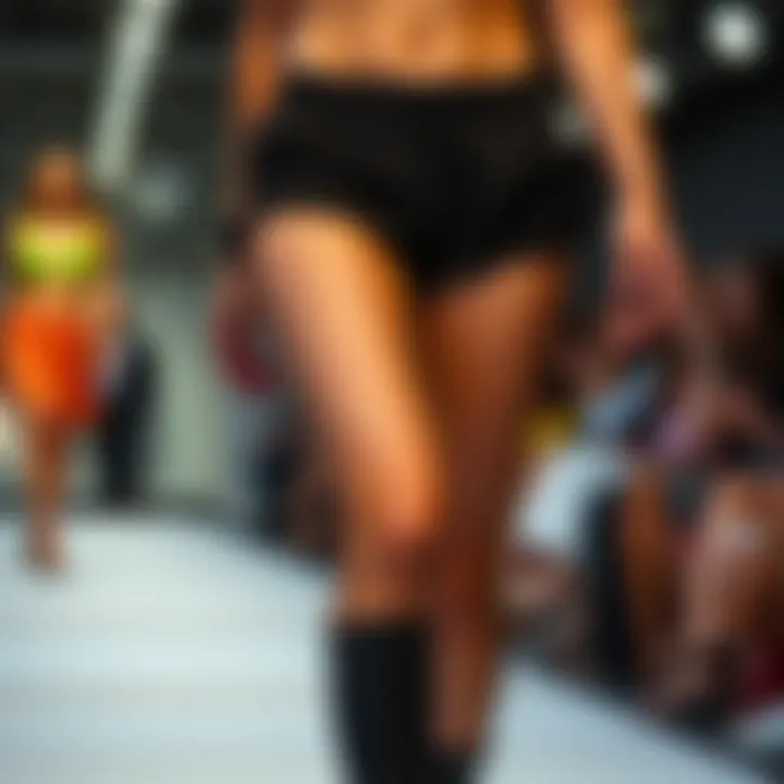 Fashion trends showcasing slip shorts on the runway