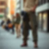 Historical evolution of cargo pants showcasing different styles through the decades