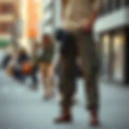 Historical evolution of cargo pants showcasing different styles through the decades