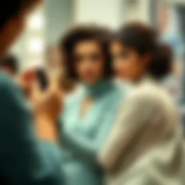 An artistic representation of the history of grooming techniques