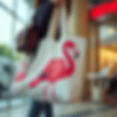 Trends in Flamingo Reusable Bag Designs A collection of various flamingo reusable bags showcasing market trends