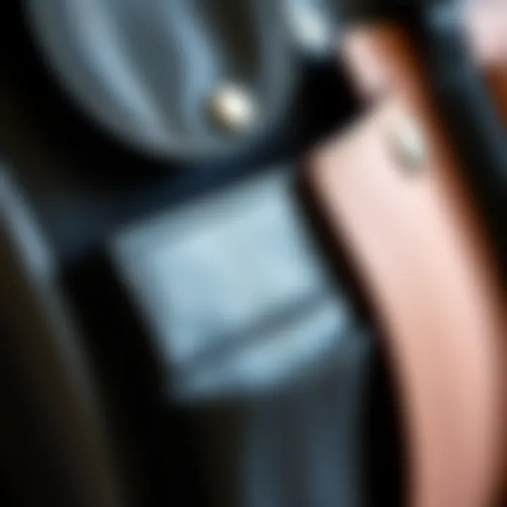 Close-up of high-quality materials used in mini bag organizers