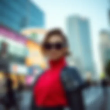 Fashionable outfit showcasing the incorporation of plank elbow pads