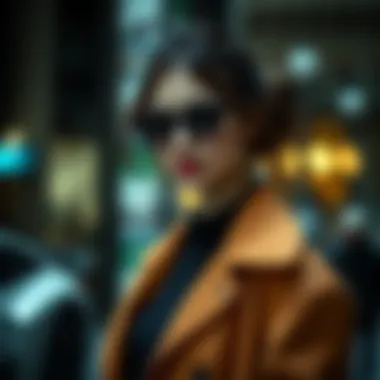 Stylish plank elbow pads enhancing a modern outfit