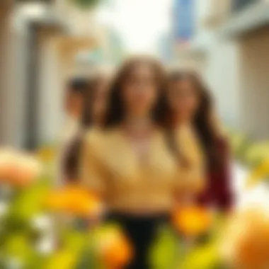 Historical evolution of blouse sets represented visually