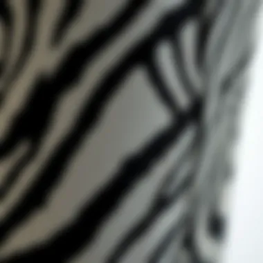 Zebra Print Fabric Detail Close-up of fabric texture and pattern