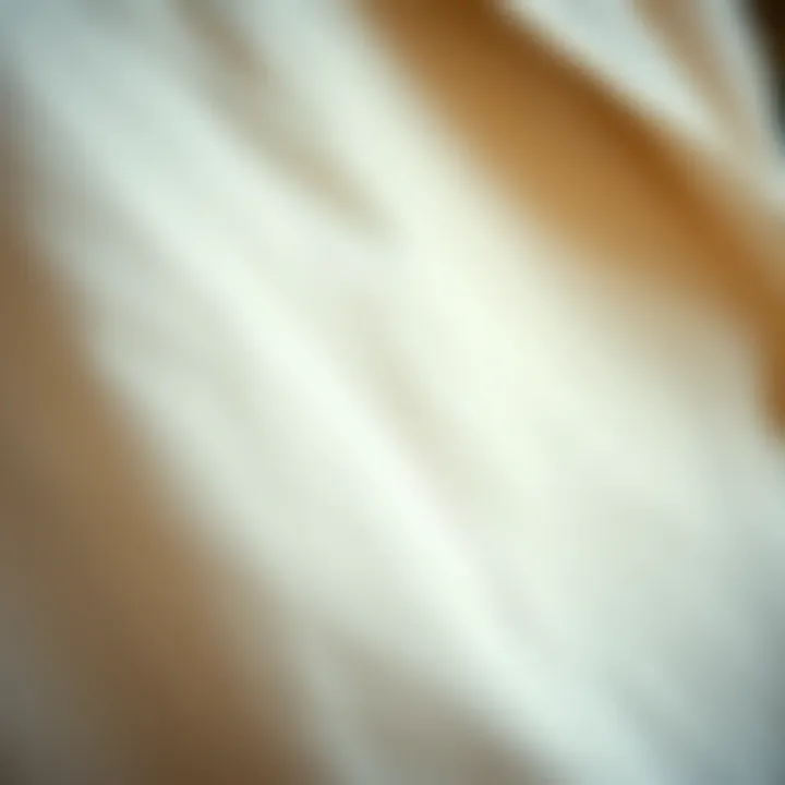 Close-up of linen fabric showcasing texture