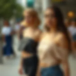 Historical representation of the loose tube top through different fashion eras