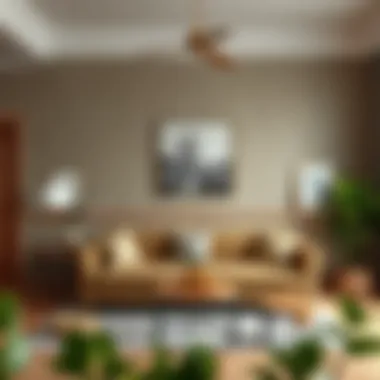 Elegant interior featuring oak peel and stick wallpaper