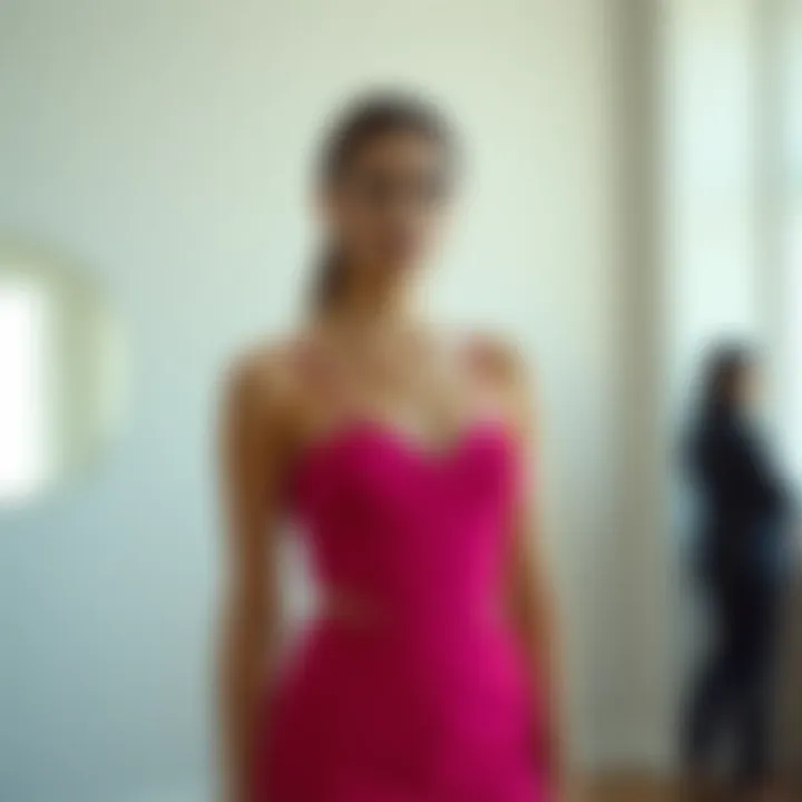 Elegant slim dress in a vibrant color