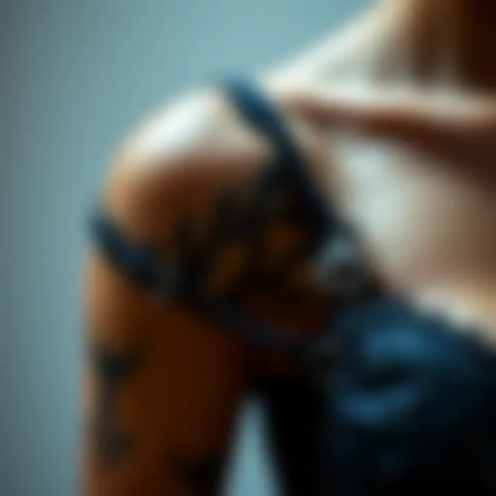 The Intricate Craftsmanship Behind Shoulderpad Bras Close-up of shoulderpad bra detailing and fabric texture