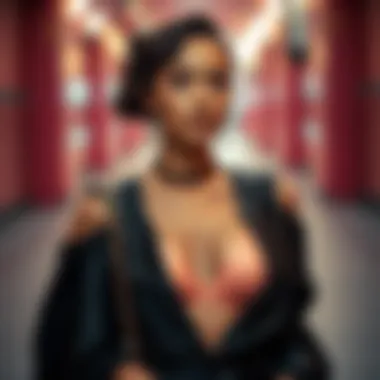 A Bold Approach to Styling Shoulderpad Bras Fashion-forward outfit featuring shoulderpad bra in a vibrant setting