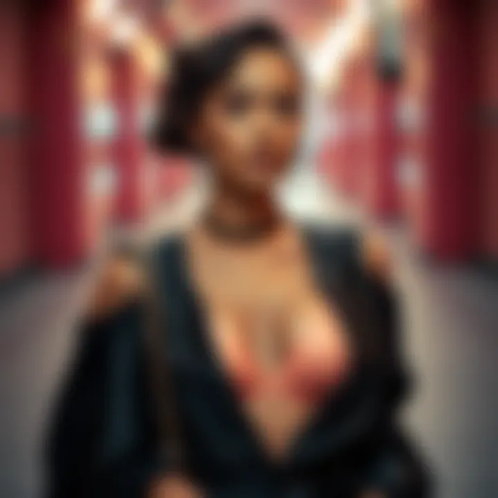 A Bold Approach to Styling Shoulderpad Bras Fashion-forward outfit featuring shoulderpad bra in a vibrant setting