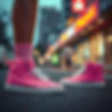 Cultural impact of pink sock sneakers on fashion trends