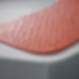 A close-up view of a silicone ironing pad showcasing its texture and material properties.