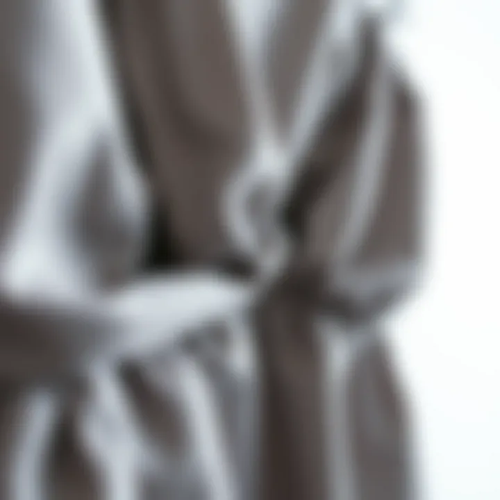 Close-up of fabric texture showcasing ruching technique