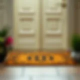 Elegant doormat showcasing artistic design