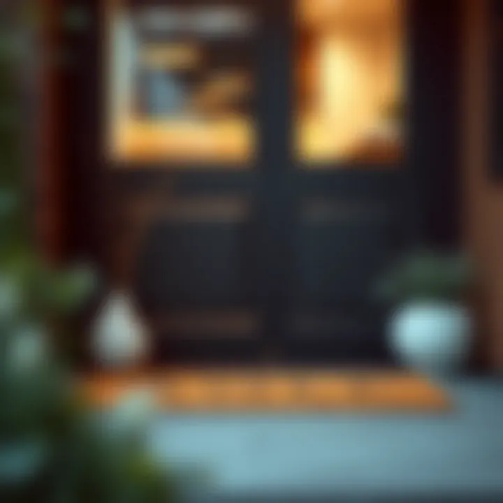 Modern doormat complementing contemporary home decor