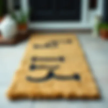 Natural fiber doormat exemplifying eco-friendly materials
