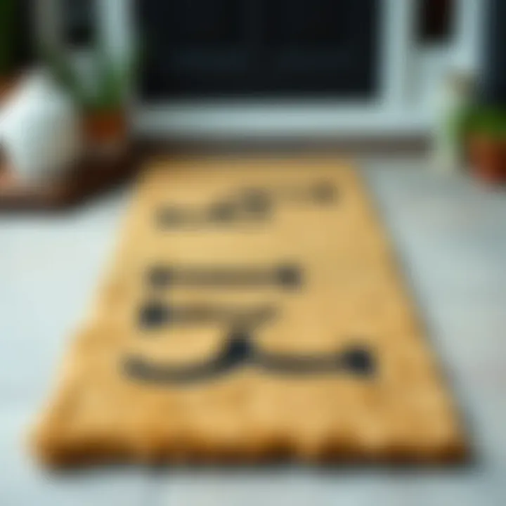 Natural fiber doormat exemplifying eco-friendly materials