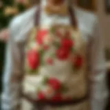 Elegant father of the bride apron with floral design